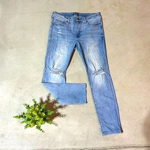Express Distressed Skinny Jeans